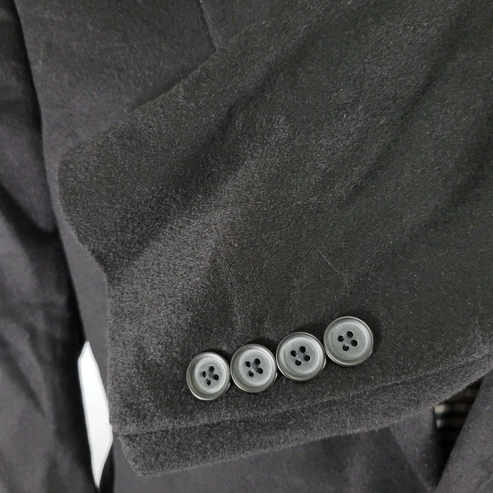 JOS A BANK Men's Sport Coat Blazer Two Button Black 100% Cashmere‎ Size 44L